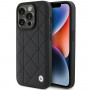 BMW BMHCP15X22RQDK Leder-Stepphülle für Apple iPhone 15 Pro Max, schwarz