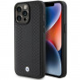 BMW BMHCP15X22RFGK Leder Diamond Pattern Hülle für Apple iPhone 15 Pro Max, schwarz