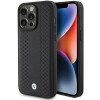 BMW BMHCP15X22RFGK Leder Diamond Pattern Hülle für Apple iPhone 15 Pro Max, schwarz