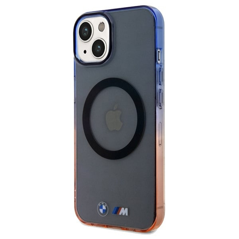 BMW BMHMP15MHTGE Gradient Bumper MagSafe Hardcase für Apple iPhone 15 Plus / 14 Plus, grau