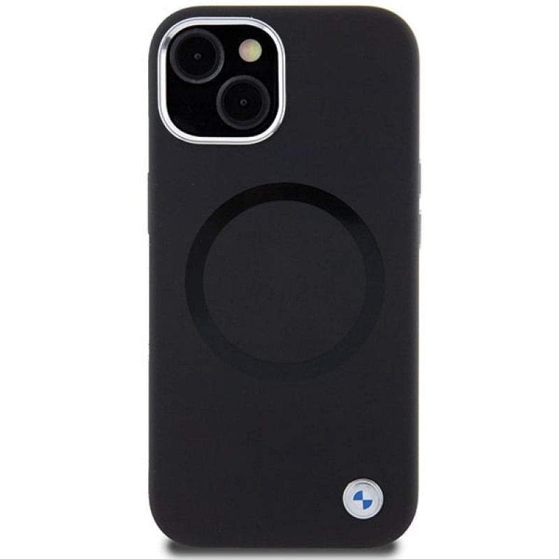 BMW BMHMP15MSILBK2 Signature Liquid Silicone MagSafe Hülle für Apple iPhone 15 Plus / 14 Plus, schwarz