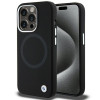 BMW BMHMP15XSILBK2 Signature Liquid Silicone MagSafe Hülle für Apple iPhone 15 Pro Max, schwarz