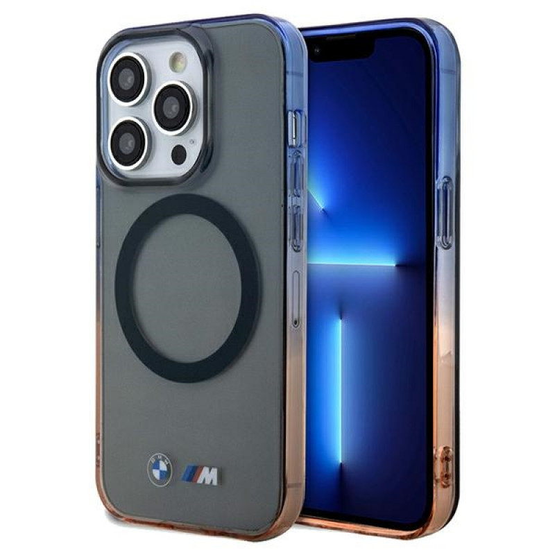 BMW BMHMP15XHTGE Gradient Bumper MagSafe Hardcase für Apple iPhone 15 Pro Max, grau