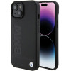 BMW BMHMP15MSLLBK Leder Hot Stamp MagSafe Hülle für Apple iPhone 15 Plus / 14 Plus, schwarz