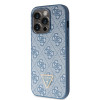 Guess GUHCP15LP4TDSCPB Crossbody 4G Metal Logo Hardcase für Apple iPhone 15 Pro, blau