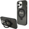 Guess GUHMP15LHRSGSK Ring Stand Script Glitter MagSafe Hardcase für Apple iPhone 15 Pro, Schwarz
