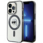 Karl Lagerfeld KLHMP15LHKHNOTK IML Karl's Head MagSafe Hardcase für Apple iPhone 15 Pro, Transparent