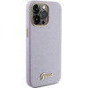 Guess GUHCP15XPGMCSL Glitter Glossy Script Hardcase für Apple iPhone 15 Pro Max, Lilac