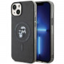 Karl Lagerfeld KLHMP15SHGKCNOK Karl&Choupette Glitter MagSafe Hardcase für Apple iPhone 15, Schwarz