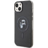 Karl Lagerfeld KLHMP15SHGKCNOK Karl&Choupette Glitter MagSafe Hardcase für Apple iPhone 15, Schwarz