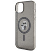 Karl Lagerfeld KLHMP15SHGKCNOK Karl&Choupette Glitter MagSafe Hardcase für Apple iPhone 15, Schwarz