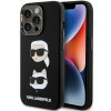Karl Lagerfeld KLHCP15XSDHKCNK Liquid Silicone Karl and Choupette Heads Hülle für Apple iPhone 15 Pro Max, Schwarz