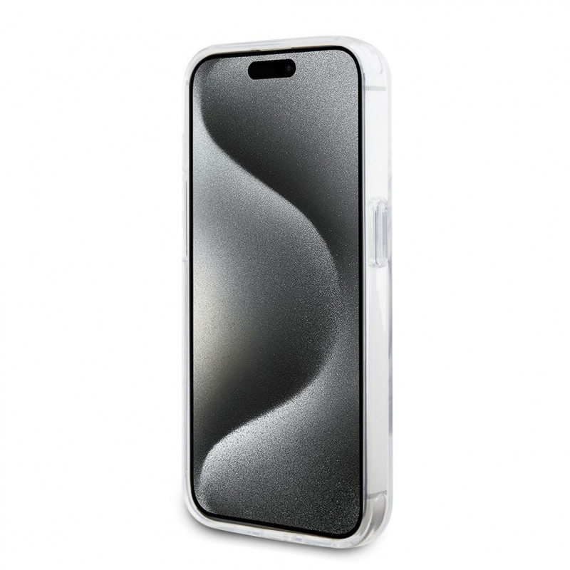 Karl Lagerfeld KLHMP15LHMRSKHH Ring Stand Karl Head MagSafe Hardcase für Apple iPhone 15 Pro