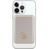 Guess GUPBM3AL4DMD Powerbank 3000 mAh, 5 W, MagSafe 4G Strassed Metal Logo, Gold