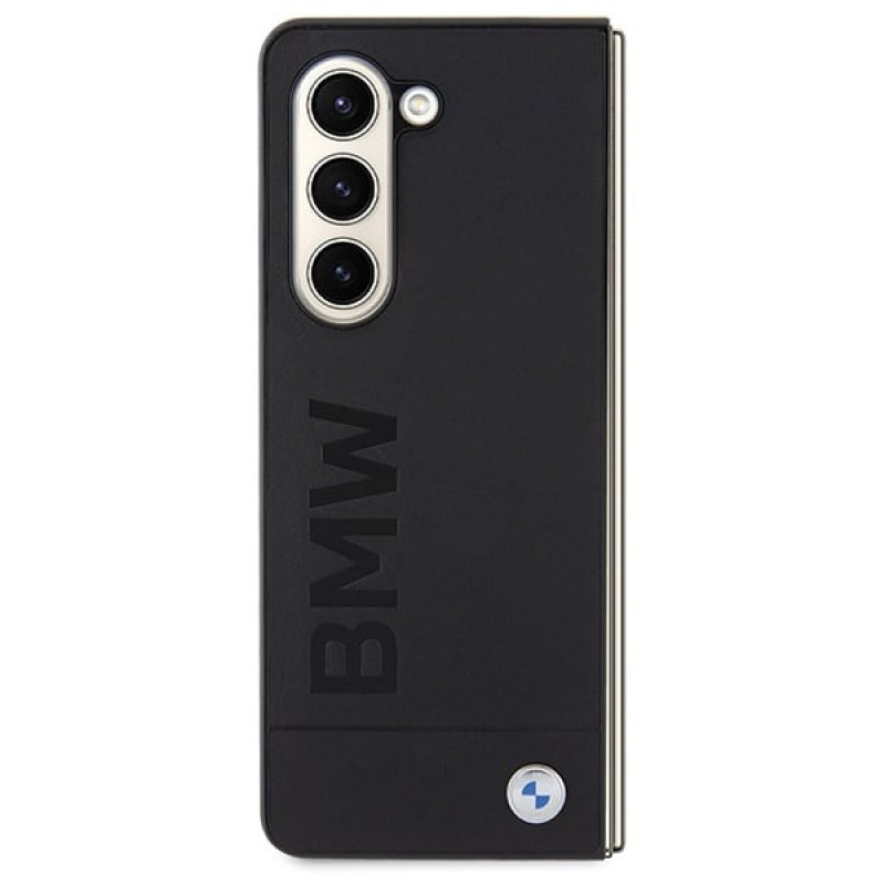 BMW BMHCZFD5SLLBK Signature Logo Imprint Hardcase für Samsung Galaxy Z Fold5, Schwarz