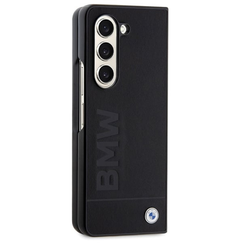 BMW BMHCZFD5SLLBK Signature Logo Imprint Hardcase für Samsung Galaxy Z Fold5, Schwarz