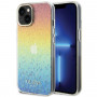 Guess GUHCP15SHDECMI IML Faceted Mirror Disco Iridescent Hardcase für Apple iPhone 15, Mehrfarbig