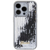 Guess GUHCP15XPSFDGSS Sequin Script Metal Hardcase für Apple iPhone 15 Pro Max, Silber