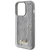 Guess GUHCP15XPSFDGSS Sequin Script Metal Hardcase für Apple iPhone 15 Pro Max, Silber