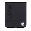 BMW BMHCZF5SLLBK Leder-Hot-Stamp-Hardcase für Samsung Galaxy Z Flip5, Schwarz