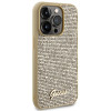 Guess GUHCP15LPMSDGSD Disco Metal Script Hardcase für Apple iPhone 15 Pro, Gold