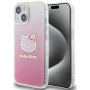 Hello Kitty HKHCP15SHDGKEP IML Gradient Electrop Kitty Head Hardcase für Apple iPhone 15 6,1", Pink