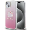 Hello Kitty HKHCP15SHDGKEP IML Gradient Electrop Kitty Head Hardcase für Apple iPhone 15 6,1", Pink