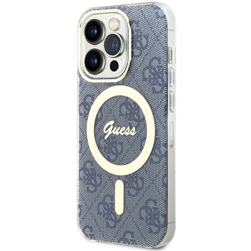 Guess GUHMP15XH4STB Apple iPhone 15 Pro Max Hardcase IML 4G MagSafe, blau (Outlet)