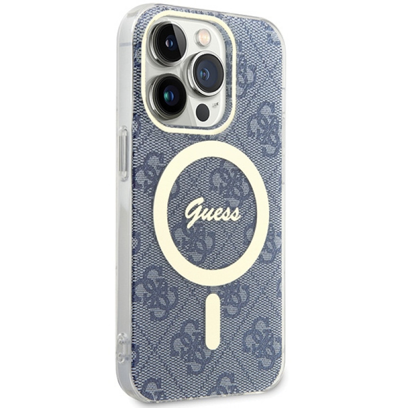 Guess GUHMP15XH4STB Apple iPhone 15 Pro Max Hardcase IML 4G MagSafe, blau (Outlet)