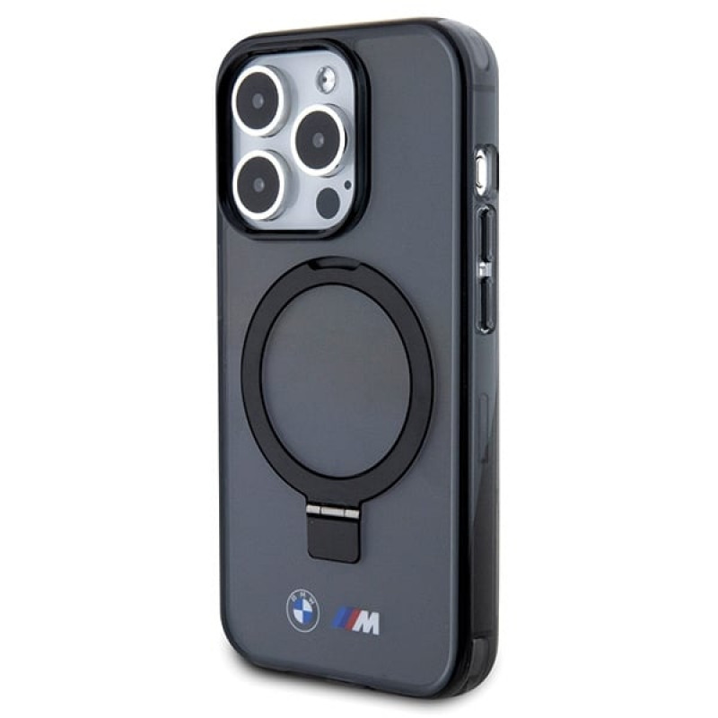 BMW BMHMP15LURSK Apple iPhone 15 Pro Hardcase Ring Stand M Collection MagSafe, schwarz