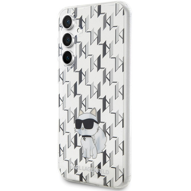 Karl Lagerfeld KLHCS23FEHNCMKLT Samsung Galaxy S23 FE (S711) Hardcase Hülle Monogram Choupette, transparent