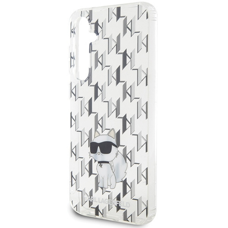 Karl Lagerfeld KLHCS23FEHNCMKLT Samsung Galaxy S23 FE (S711) Hardcase Hülle Monogram Choupette, transparent