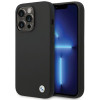 BMW BMHCP15LSILBK Apple iPhone 15 Pro Silikon-Hülle mit Metall-Logo, schwarz