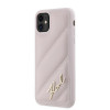 Karl Lagerfeld KLHCN61PQDSMGP Apple iPhone 11 / XR Hardcase Hülle Diagonal Quilted Script, rosa