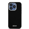 DKNY Apple iPhone 15 Pro Hardcase Liquid Silicone Small Metal Logo MagSafe, schwarz