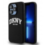 DKNY Apple iPhone 14 Pro Hardcase Liquid Silicone White Printed Logo MagSafe, schwarz