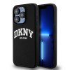 DKNY Apple iPhone 14 Pro Hardcase Liquid Silicone White Printed Logo MagSafe, schwarz