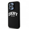 DKNY Apple iPhone 14 Pro Hardcase Liquid Silicone White Printed Logo MagSafe, schwarz