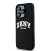 DKNY Apple iPhone 14 Pro Hardcase Liquid Silicone White Printed Logo MagSafe, schwarz