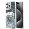 DKNY Apple iPhone 15 Pro Max Hardcase Liquid Glitter Big Logo, schwarz