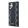 DKNY Lederhülle mit kariertem Mono-Muster und MagSafe für Samsung Galaxy S24 Ultra, schwarz