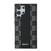 DKNY Lederhülle mit kariertem Mono-Muster und MagSafe für Samsung Galaxy S24 Ultra, schwarz