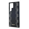 DKNY Lederhülle mit kariertem Mono-Muster und MagSafe für Samsung Galaxy S24 Ultra, schwarz