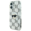 Karl Lagerfeld Apple iPhone 16 Hardcase Hülle IML Karl Head Electroplated, transparent
