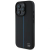 Mercedes MEHMP16L23RURBK Apple iPhone 16 Pro Hardcase MB Blue Line Leather MagSafe, schwarz