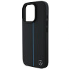 Mercedes MEHMP16L23RURBK Apple iPhone 16 Pro Hardcase MB Blue Line Leather MagSafe, schwarz