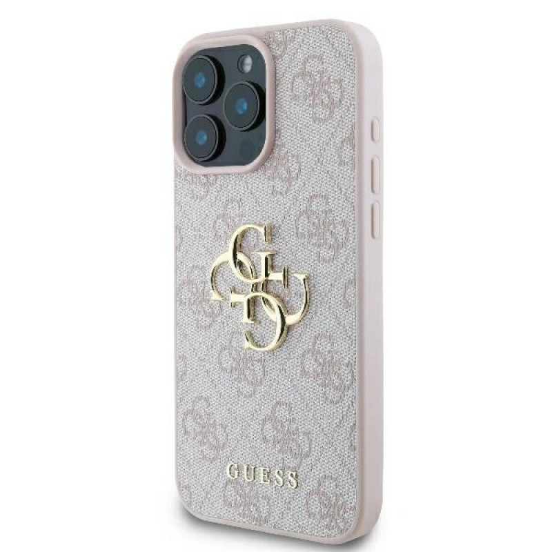 Guess GUHCP16X4GMGPI 4G Big Metal Logo Hard Case für Apple iPhone 16 Pro Max 6,9", pink