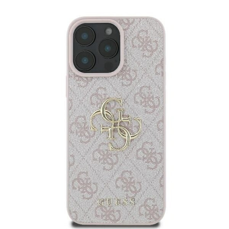 Guess GUHCP16X4GMGPI 4G Big Metal Logo Hard Case für Apple iPhone 16 Pro Max 6,9", pink