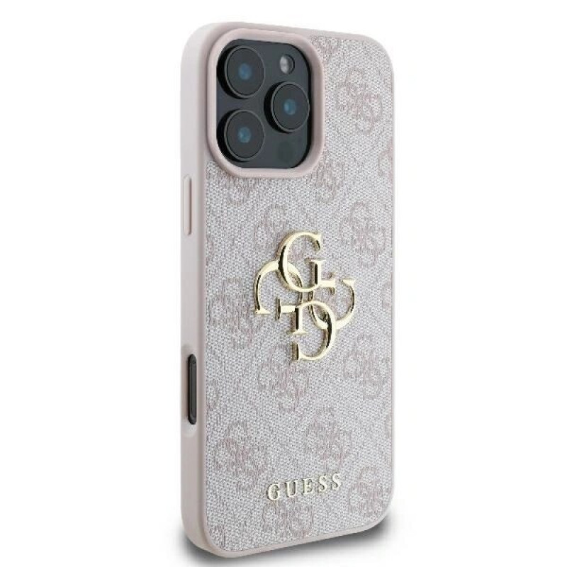 Guess GUHCP16X4GMGPI 4G Big Metal Logo Hard Case für Apple iPhone 16 Pro Max 6,9", pink