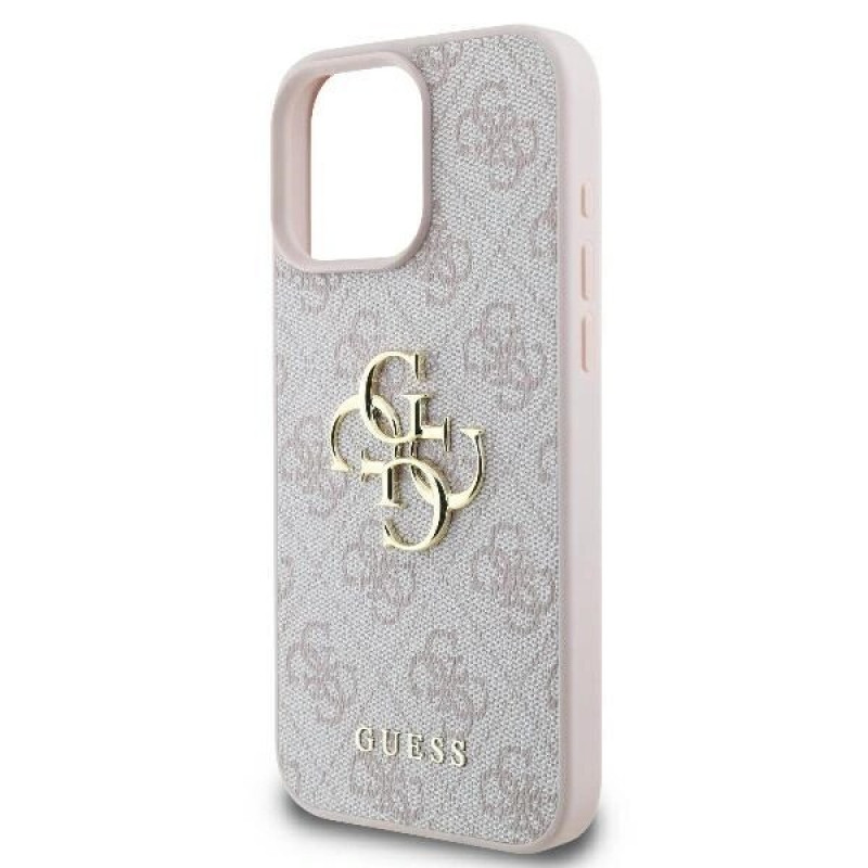 Guess GUHCP16X4GMGPI 4G Big Metal Logo Hard Case für Apple iPhone 16 Pro Max 6,9", pink